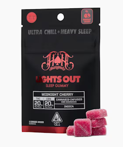 Heavy Hitters - Heavy Hitters Midnight Cherry | Indica -Lights Out CBN Sleep Gummies-100mg THC |100mg CBN