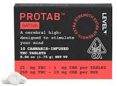 LEVEL - Capsules - Sativa - Protab - 10PK - 250MG