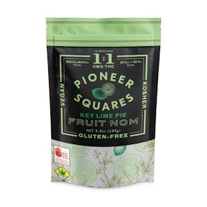 Pioneer Squares - Pioneer Squares | CBG Key Lime Pie | Fruit Nom | DOH | 10pk | 100mg THC : 100mg CBG