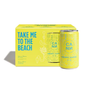 Cann Social Tonic - Pineapple Jalapeno  | Social Tonic 8oz (6pk) 2mg THC:4mg CBD | Cann