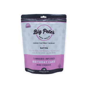 Big Pete's - Birthday Cake Sativa 100mg 10 Pack Cookies - Big Pete's 
