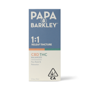 CBD:THC - 1:1 - Releaf Tincture - 15ml - Papa & Barkley