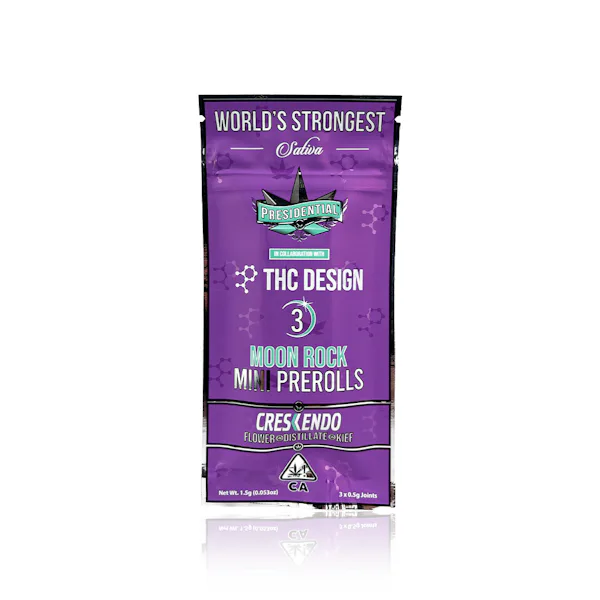 PRESIDENTIAL X THC DESIGN - Infused Preroll - Crescendo - Mini Moon ...