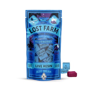 LOST FARM - Lost Farm - 100mg Chews  - Blueberry - Blue Dream