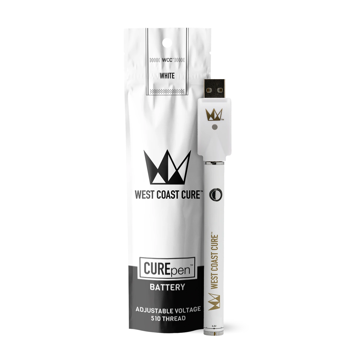 West Coast Cure -  WCC 510 Thread Battery - White Main Image