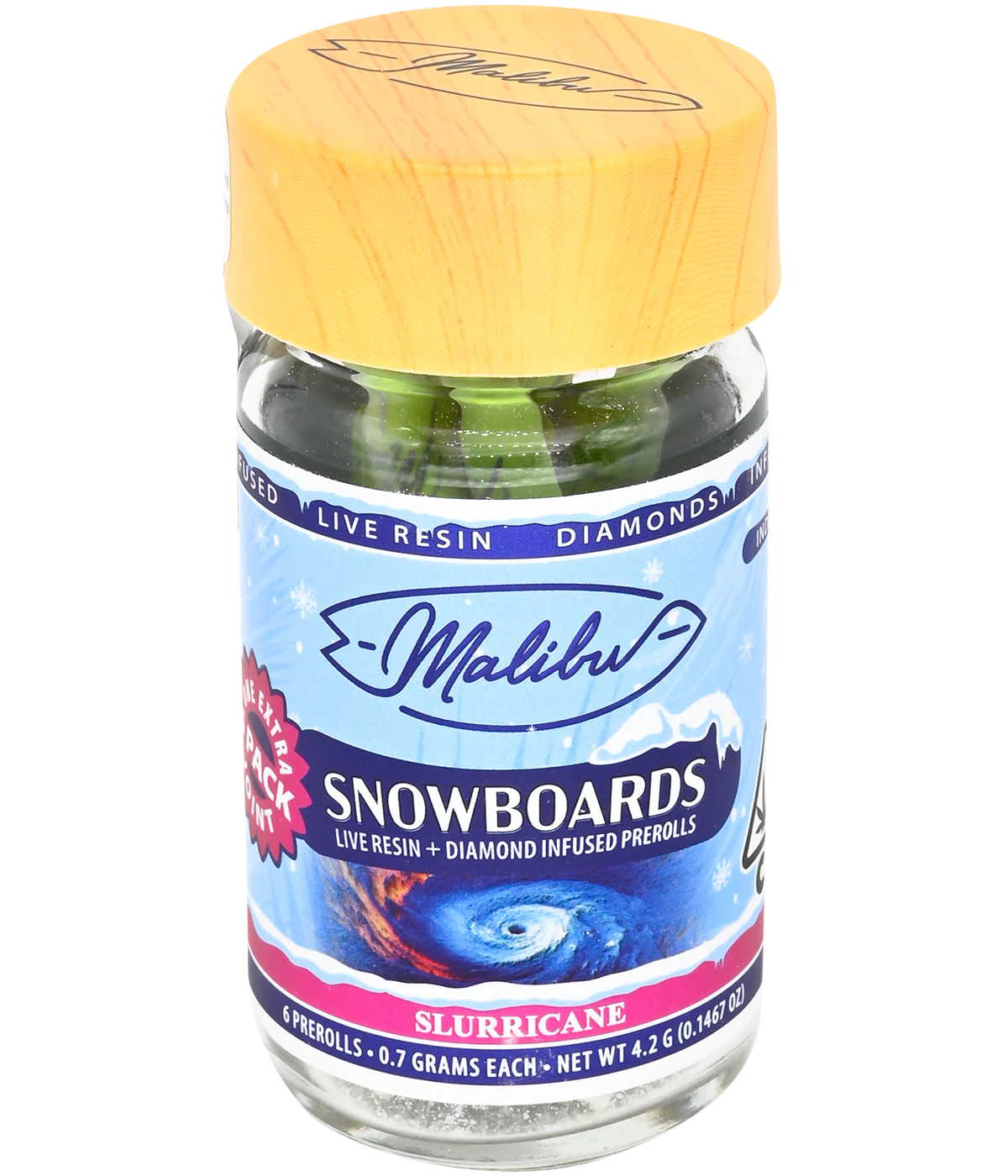Malibu Gold - Malibu - Snowboards Slurricane - 6pk Pre-Rolls Main Image