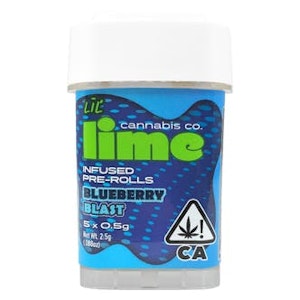 Lime - Blueberry mini Infused Prerolls (2.5g)5pk