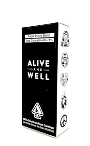 ALIVE & WELL - ALIVE AND WELL: PURPLE PUNCH BOMB 1G LIVE RESIN CART