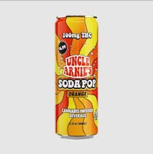 UNCLE ARNIE'S - [Uncle Arnie's] THC Soda Pop - 100mg - Orange Soda (H)