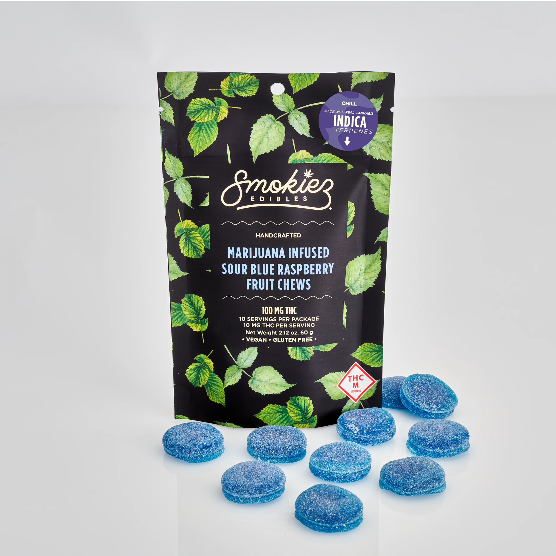 SMOKIEZ - SMOKIEZ - BLUE RASPBERRY INDICA GUMMY 100MG Main Image