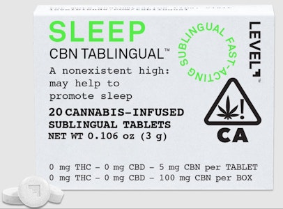 LEVEL - LEVEL - Capsules - CBN Tablingual - Sleep - 20PK - 100MG