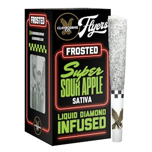 CLAYBOURNE CO. - CLAYBOURNE - Infused Prerolls - Super Sour Apple - Frosted Flyers - 5PK - 2.5G