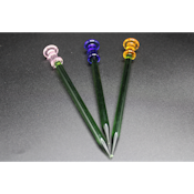 GEAR | 6 IN GLASS DAB TOOL - ASSORTED COLOR