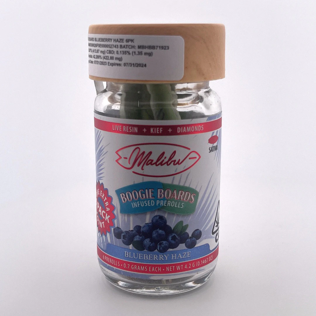 Malibu Gold - Malibu - Boogie Boards Blueberry Haze - 6pk 0.7g Pre-Rolls Main Image