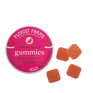 FLORIST FARMS - Florist Farms - Sour Watermelon - 100MG - Hybrid - Edible Gummies