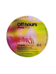 OFF HOURS - Off Hours | Utopia Tropic Punch Gummies | 4:1 (CBG:CBD) 