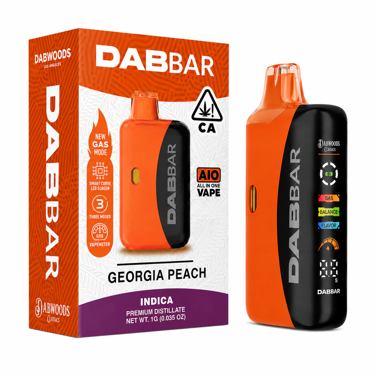 Dabwoods - Georgia Peach | DABBAR | All-In-One | 1g Main Image
