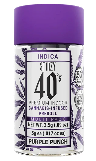 STIIIZY - STIIIZY | Purple Punch | 40's Infused Pre-Roll5pk | 2.5g  Main Image