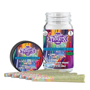 LIFT TICKETS - 5pk - Zkittlez x Lemon Cherry Gelato - 2.5g (H) - Live Resin Infused - Lift Tickets
