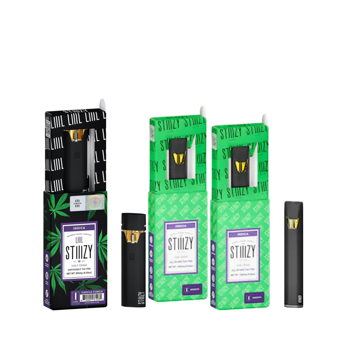 STIIIZY - Bundle 3 Pack - STIIIZY Disposable Pods Indica (2.5g) Main Image