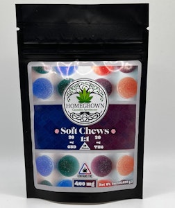 Canna Chew 1:1 Sour 400mg Total CBD+THC - Homegrown Healthcare
