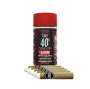 STIIIZY - Stiiizy - Mini Blunts Pack - Infused 40's - Sativa - Strawberry Cough- (2.5g total) 5 Pack