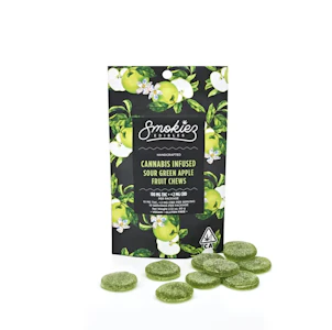 Smokiez Edibles - 200mg 1:1 THC:CBG Sour Green Apple Fruit Chews (10mg THC, 10mg CBG - 10 pack) - Smokiez