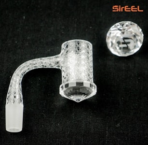 SIREEL - SirEEL | Etched Banger with Facet Diamond Bottom | 14mm | Clear Quartz
