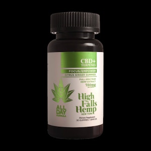 HIGH FALLS CANNA - HIGH FALLS HEMP | Citrus x Ginger | Focus:Empower | 750 MG CBD Gummies