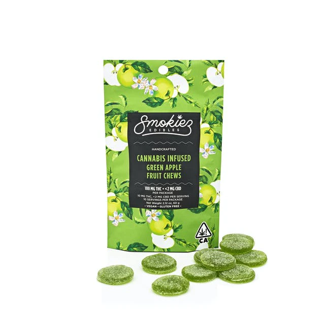 SMOKIEZ - Smokiez fruit chews Green Apple 100mg Main Image