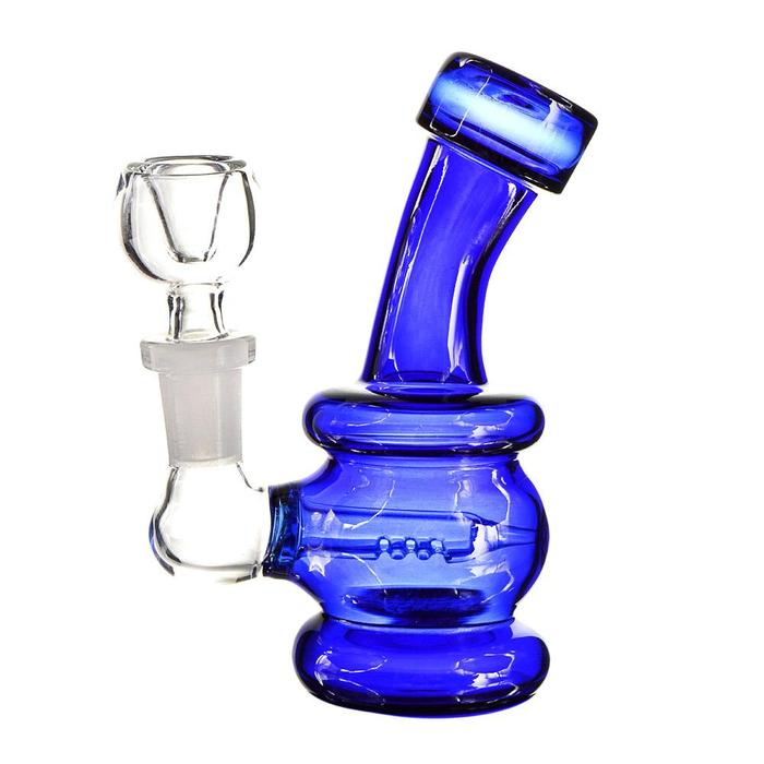 4" Blue Mini Water Pipe 10mm San Bernardino Dispensary Menu Haven