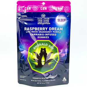 Emerald Sky - Raspberry Dream Sleep 10:2:2 140mg 10 Pack Live Resin Gummies - Emerald Sky