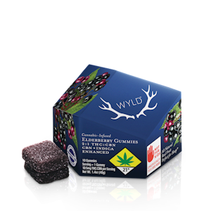WYLD - Wyld | Elderberry Gummies | CBN + Indica Enhanced | DOH | 2:1 THC:CBN 150mg