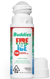 Buddies - Fire & Ice THC ONLY | 1000mg THC Roll On | Buddies