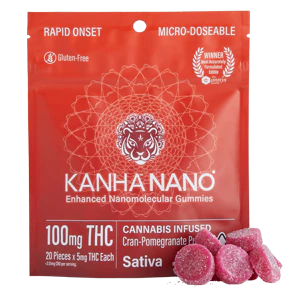 Kanha - Sativa Cran-Pomegranate | 100mg THC Edible | Kanha Nano Main Image
