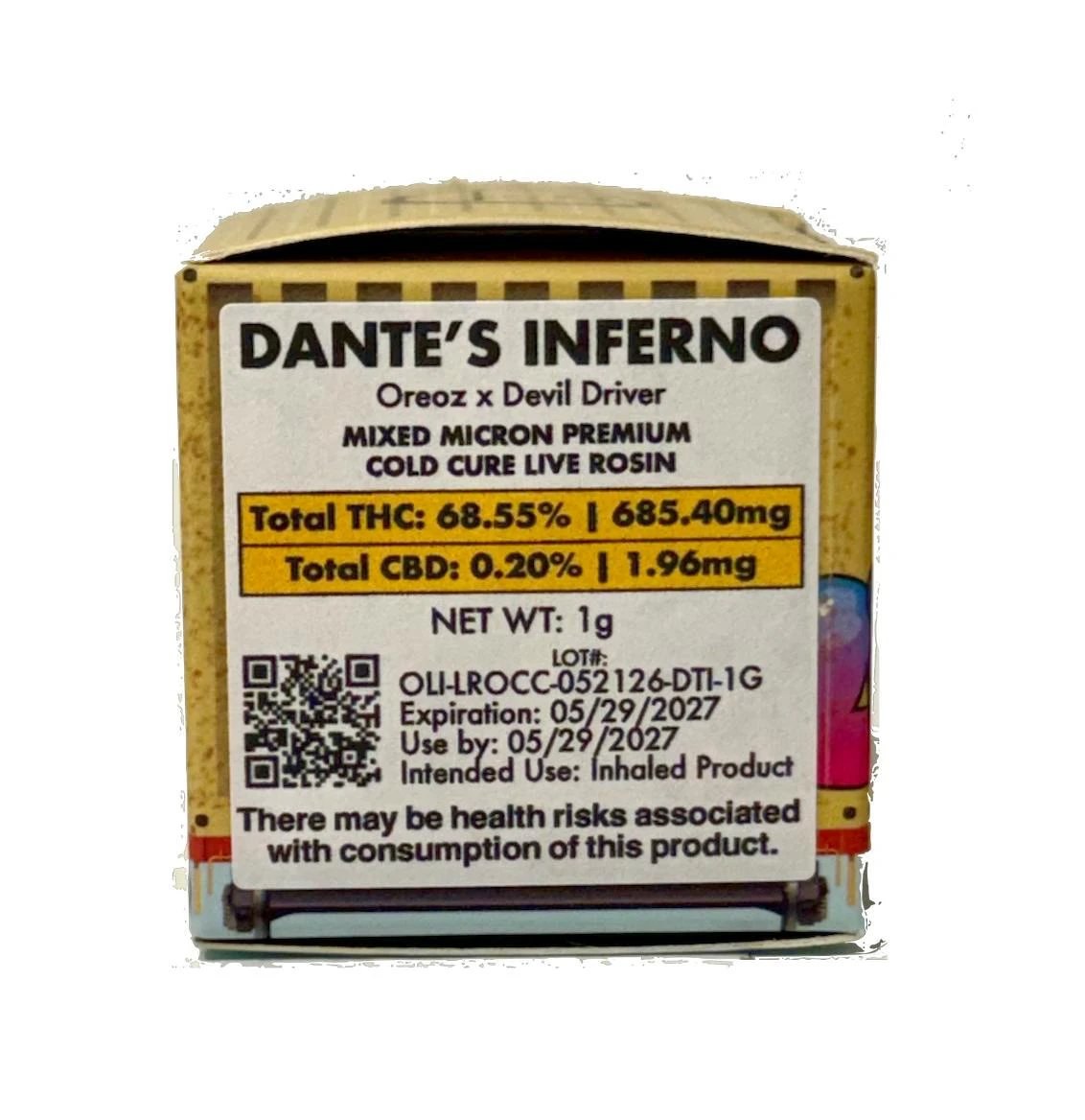OLIO - Dante's Inferno - 1g Cold Cure Live Rosin Main Image