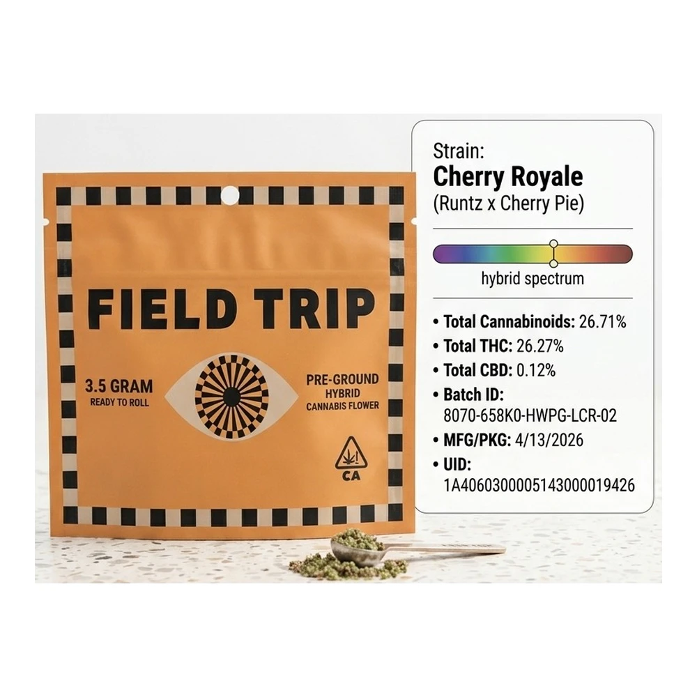 Field Trip - Field Trip | Cherry Royale | Pre-Ground Sungrown Flower | 3.5g Main Image