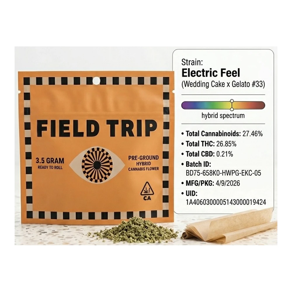 Field Trip - Field Trip | Electric Feel | Pre-Ground Sungrown Flower | 3.5g Main Image
