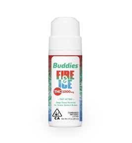 Fire & Ice Roll-On Topical | 1000mg THC | Buddies