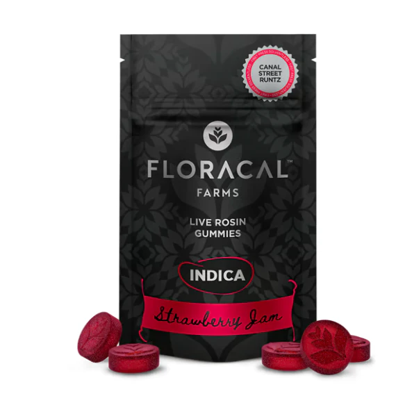 FloraCal - Strawberry Jam Live Rosin 10pk Gummies - 100mg Main Image