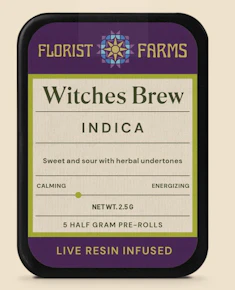 Florist Farms | Live Resin Infused | Witches Brew | 5pk | 2.5g