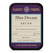 Blue Dream | Live Resin Infused | Prerolls | 2.5g/5pk (Florist Farms)