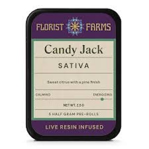FLORIST FARMS - Candy Jack | Live Resin Infused | Prerolls | 5pk/2.5g (Florist Farms)