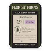 Florist Farms - Black Scotti - 25% THC - 1/2 Gram Joints - 7pk - Pre-Rolls