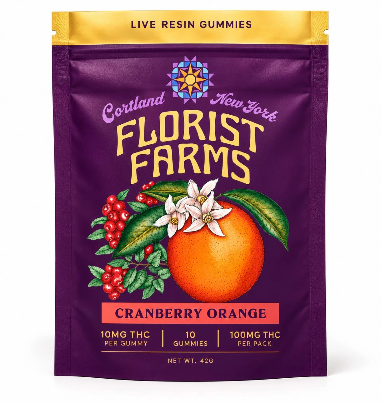 Florist Farms - Florist Farms | Cranberry Orange | Live Resin | 10-pack Main Image