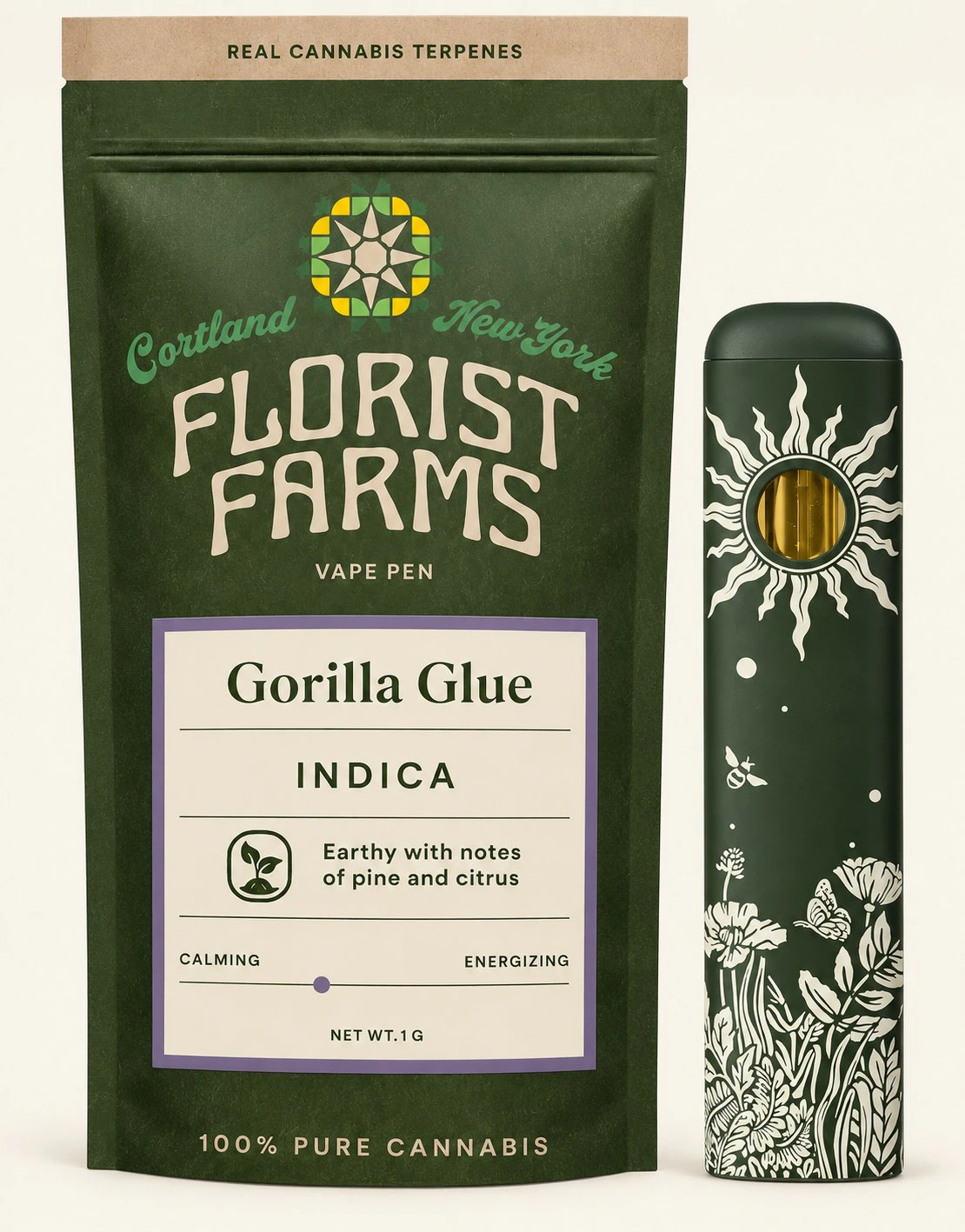 Florist Farms - Florist Farms | Gorilla Glue | Rechargeable Vape | 1g Main Image