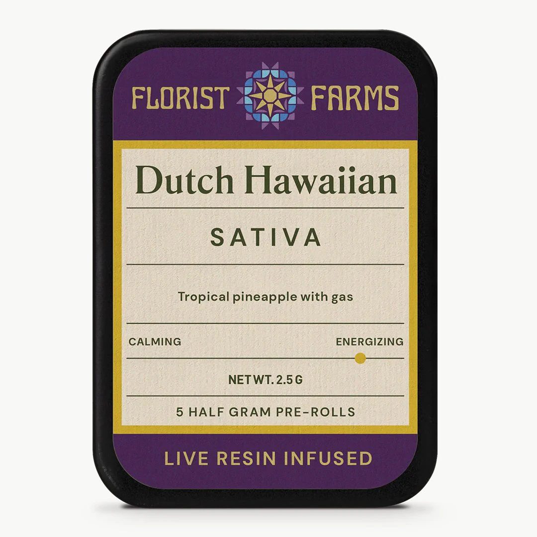 Florist Farms - Florist Farm | Live Resin Infused | Dutch Hawaiian | 5-pack | 2.5g Main Image