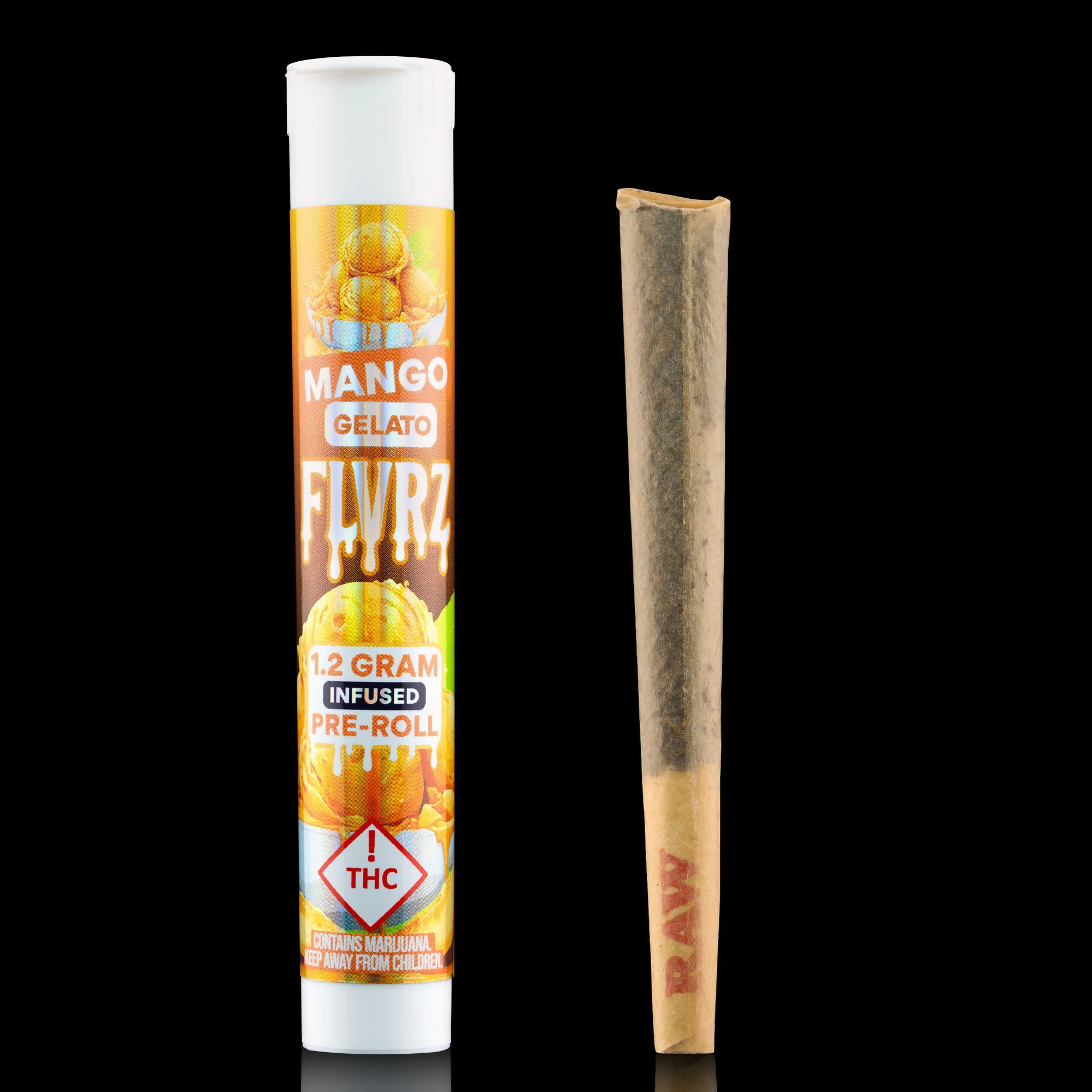 Kaviar - FLVRS Infused Pre-roll - Mango Gelato - 1.2g Main Image