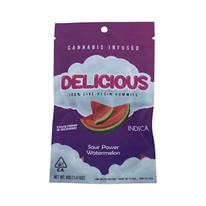 Delicious - Delicious Sour Power Watermelon (Live Resin) (I) Edibles 100mg