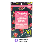 Smokiez Sour Cherry 100mg THCV : 100mg THC : 100mg CBD Fruit Chews 10pk